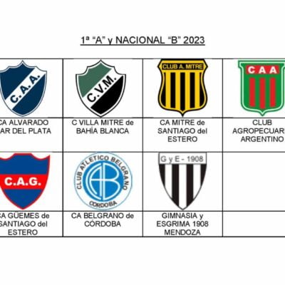 1ª “A” y NACIONAL “B” 2023