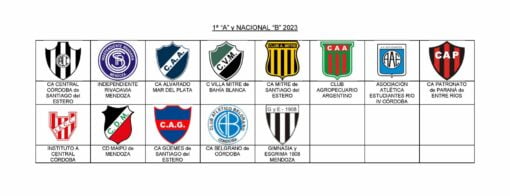 1ª “A” y NACIONAL “B” 2023