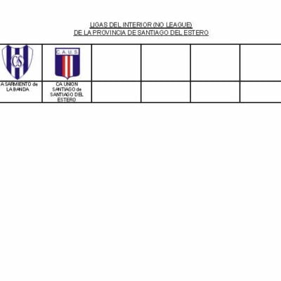 LIGAS DEL INTERIOR (NO LEAGUE) DE LA PROVINCIA DE SANTIAGO DEL ESTERO
